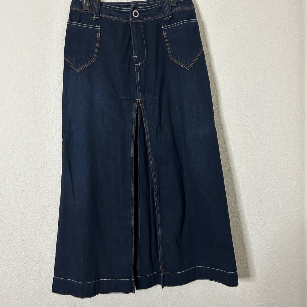 Metro Style Y2K Street Gorpcore Modest Teacher Maxi Skirt Women’s 6 Blue